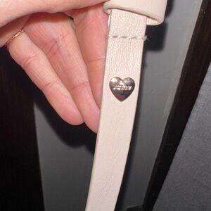Juicy Couture Beige Belt with Heart Charm